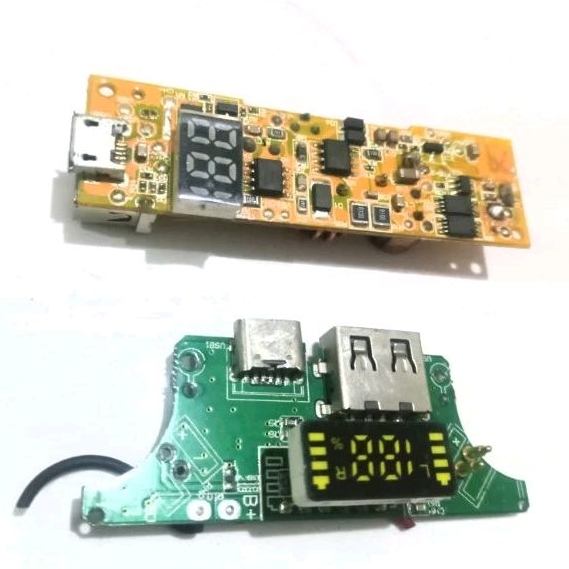 Modul powerbank digital led output 1 slot input micro usb kondisi on
