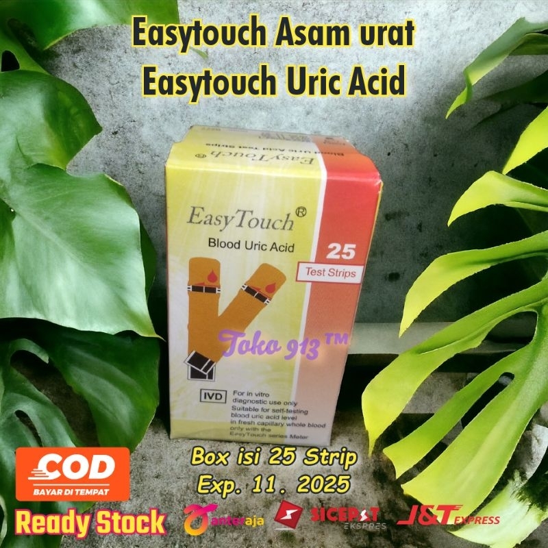 strip easy touch asam urat / strip easytouc uric acid / stik easy touch asam urat / stik easy touch 