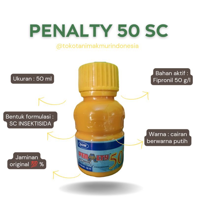 penalty 50 sc, 50 ml dan 100 ml