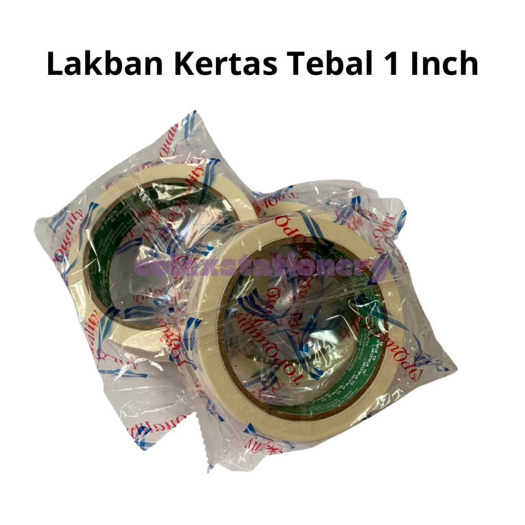 

Lakban Kertas / Masking Tape Tebal Ukuran Kecil 24mm x 21 Meter 1 Inch Goldpack
