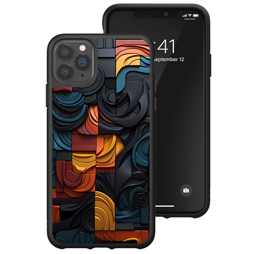 Case iPhone 15 14 13 12 11 Pro Max Mini Plus XR Abstract Art