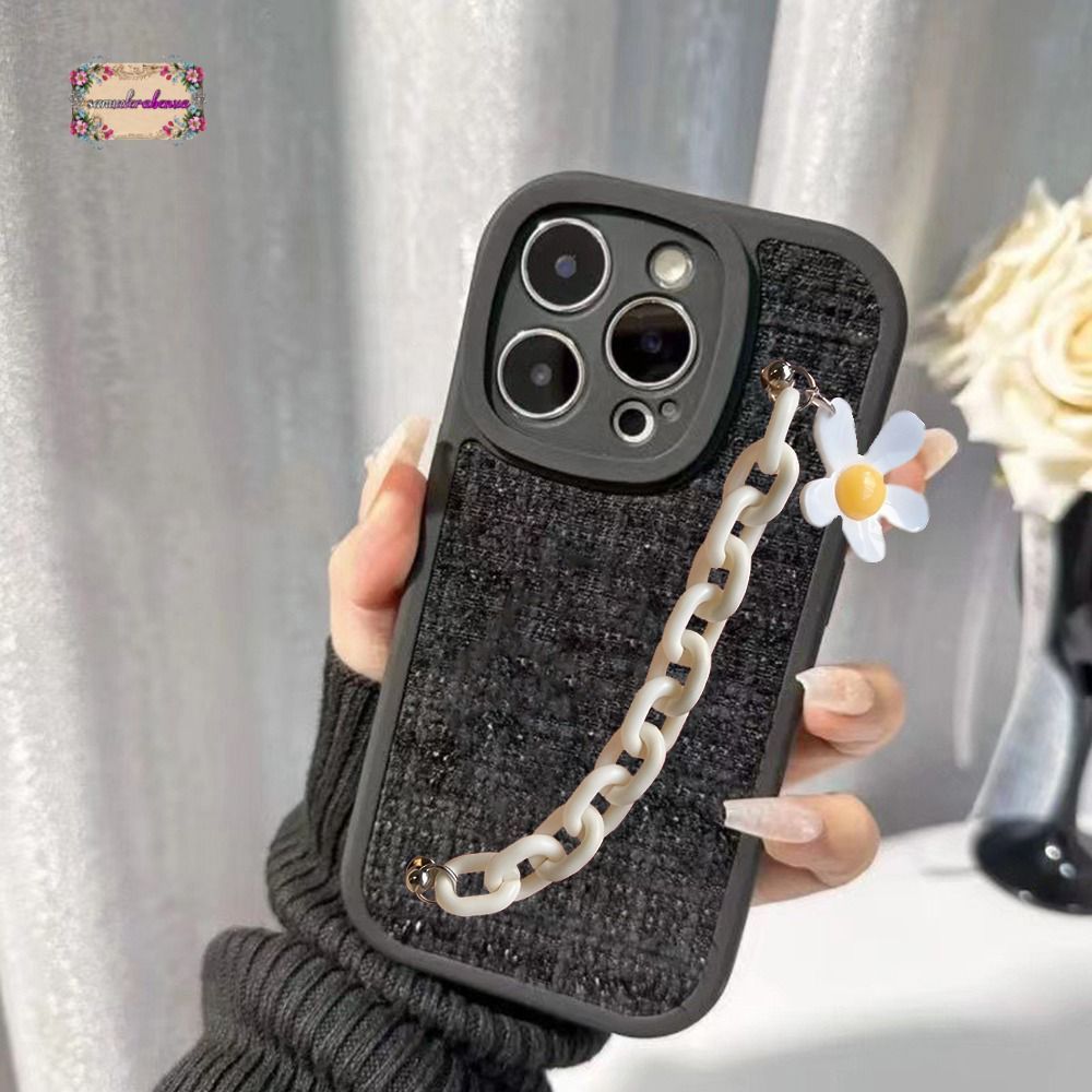 GC108 Rajut Wooven Tweed Daisy Chain Softcase/ Casing Hp For OPPO A15 A15S A16 A16S A17 A17K A37 NEO