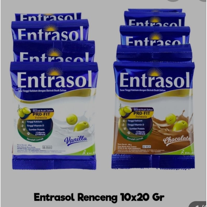 

ENTRASOL SACET 10X20G ,COKLAT&VANILLA