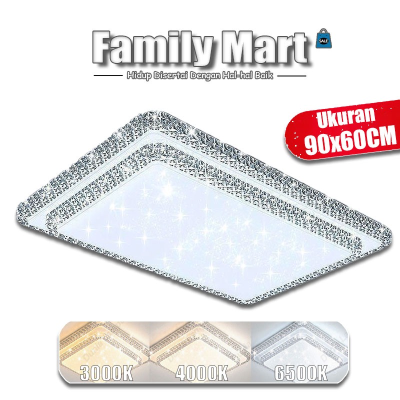 Family Mart Lampu plafon rumah downlight led 3 Warna Ceiling Lights ampu kristal plafon Untuk Ruang 
