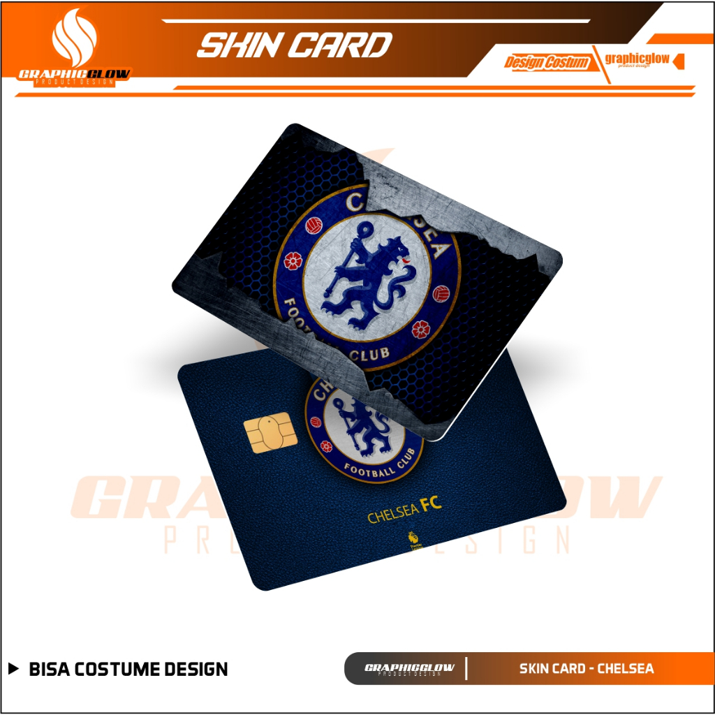 

STIKER PELINDUNG KARTU SKIN CARD ATM SIM KTP E-MONEY STICKER MOTIF CHELSEA LEM KUAT ANTI GORES