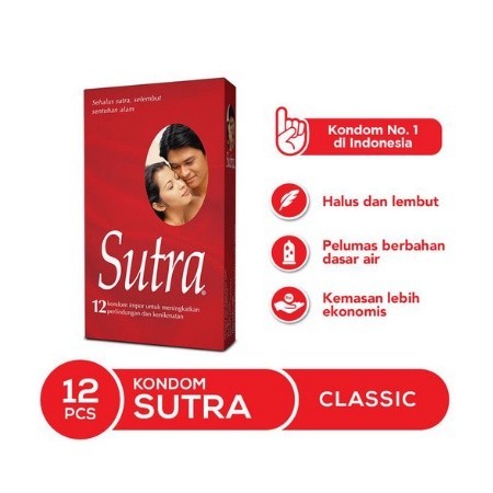 kondom sutra classic isi 12 - kondom sutra merah - kondom sutra classic merah