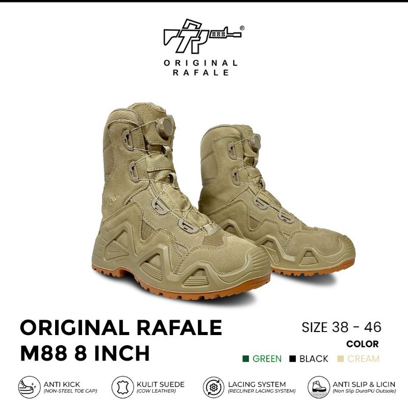 SEPATU TACTICAL ORIGINAL RAFALE M88 / SEPATU BOA SYSTEM PREMIUM 8INCH