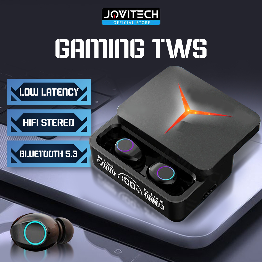 Jovitech TWS Gaming Low Latency Headset Bluetooth 5.3 HIFI Stereo With LED Digital Display - M90 PRO