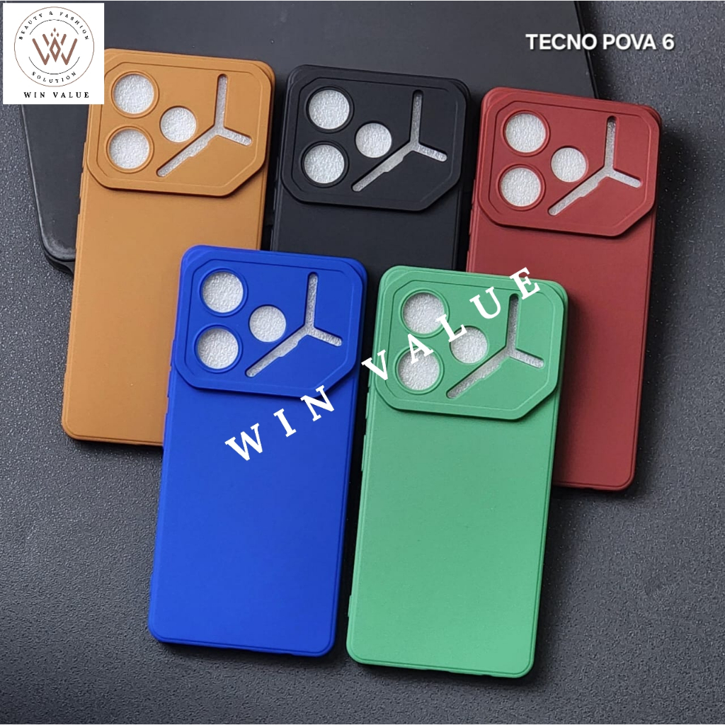 Tecno Pova 6 Tecno Pova 6 Pro Case Pro Kamera Softcase Black Matte Case Tecno Pova 6 Tecno Pova 6 Pr