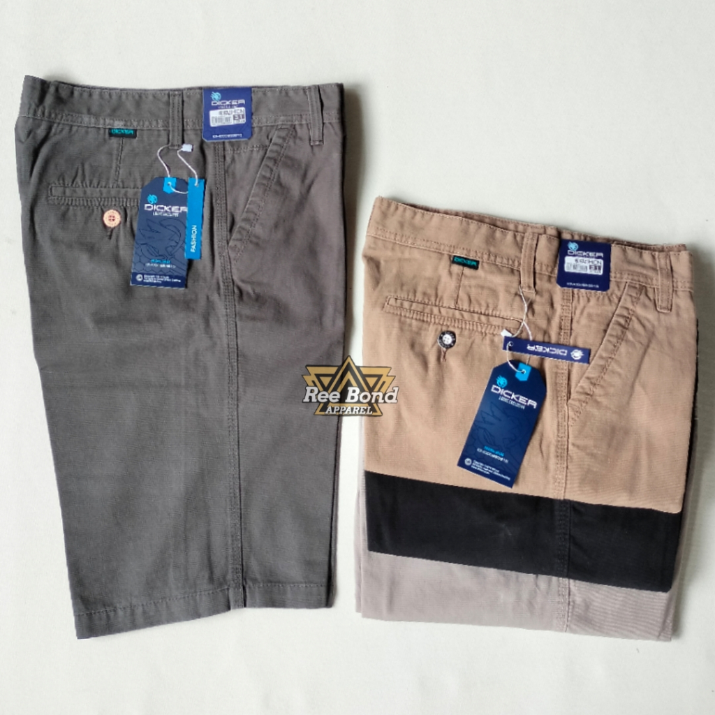 Celana Pendek Pria Chino Reguler Dicker Bahan Kanvas Softjeans
