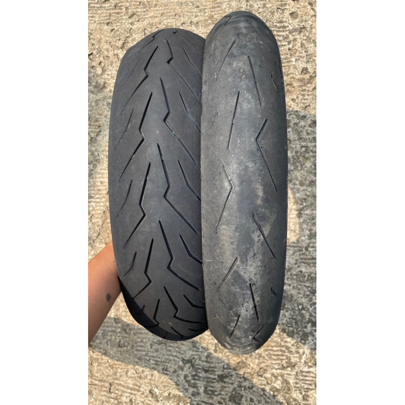 Ban Motor NinjaR, MX-King, SatriaFu, Pirelli DRC2 100/80-17 & Pirelli Rosso III 110/70-17(Set)