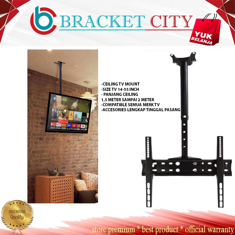Bracket tv gantung plafon/bracket ceiling tv 24-65 inch