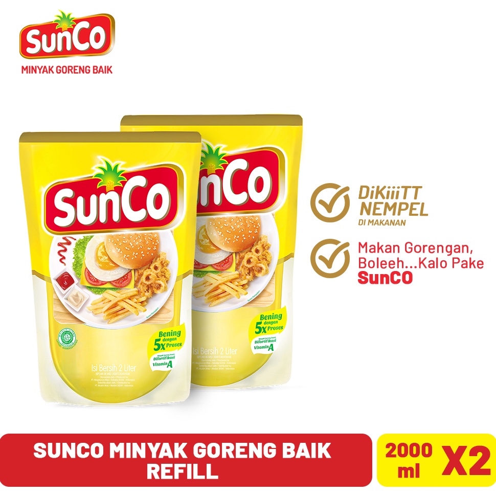 

KODE 6HJNJ Sunco Minyak Goreng Refill 2L Twinpack