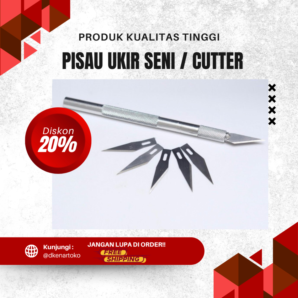 

Set Mata Pisau Ukir ISI SAJA 5pcs Isian Pena Cutter||Pisau Ukir Seni / Cutter Hobby Crafting Art Knife