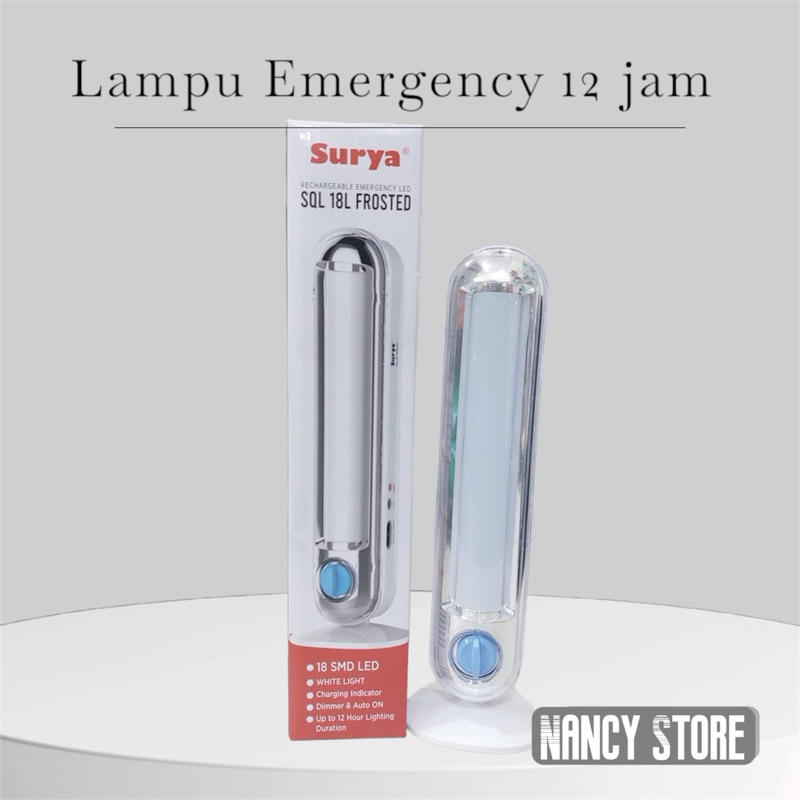 Lampu Emergency Cas Ulang  Senter SQL 18 L  SURYA Lampu Emergency  Tahan 12 jam