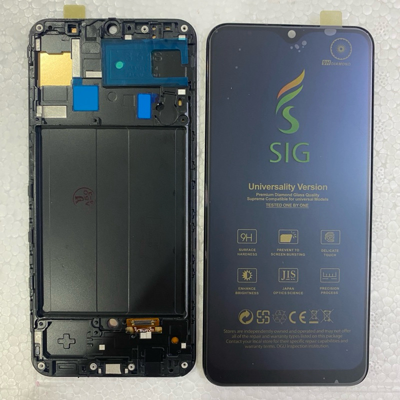 LCD SAMSUNG A50/A50S OLED PLUS FRAME FULLSET