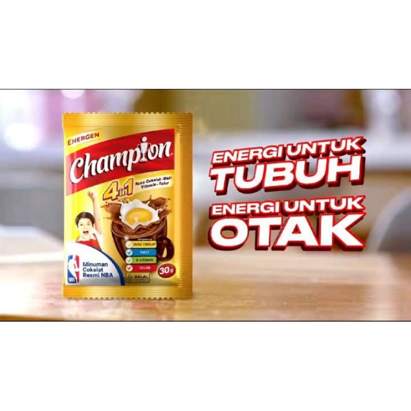 

Energen Champion Susu Coklat Renceng 10x30gr