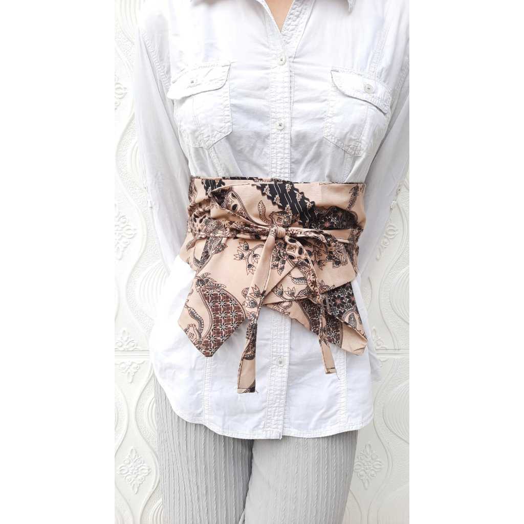 Sylviana723 Obi Belt Batik Obi Kebaya Songket Ikat Pinggang Kebaya Wanita Motif Kekinian Premium