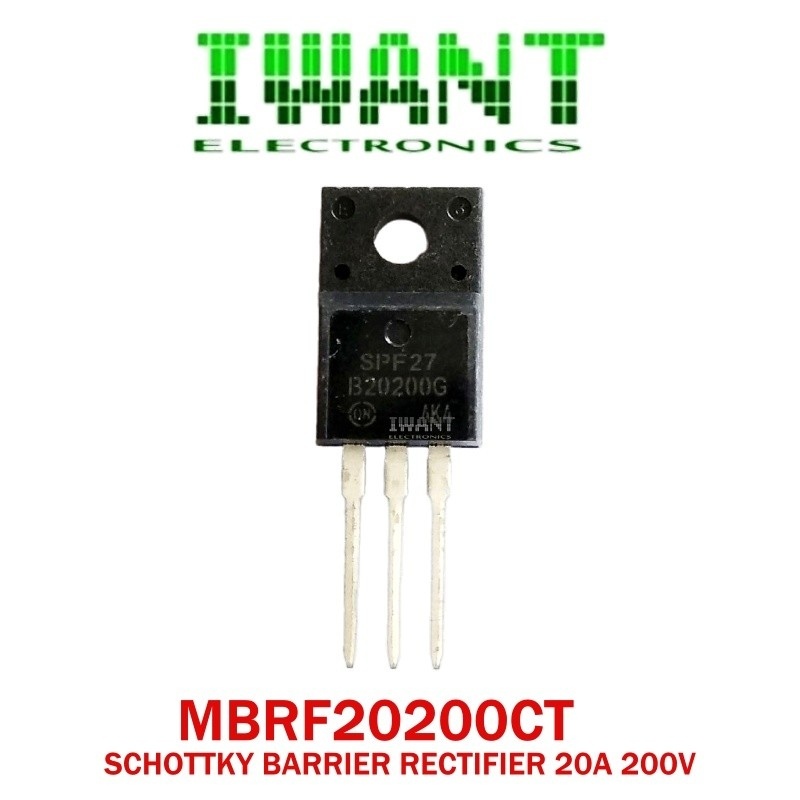 20200C B20200 B20200G DIODA MBRF20200CT 20A 200V SWITCHMODE Schottky Power Rectifier