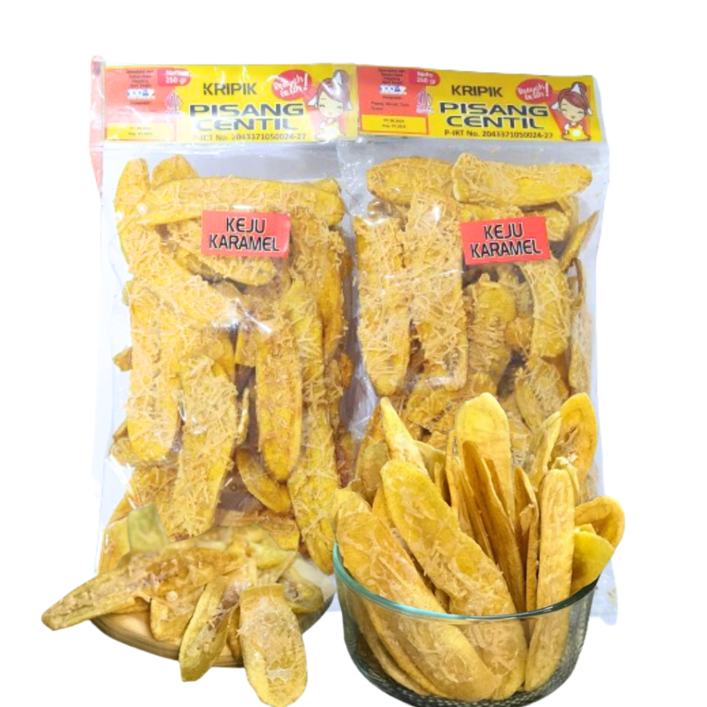 

Sekar_Shop07 Keripik Pisang Keju Karamel Oleh Oleh Gurih Renyah Manis 250 Gram