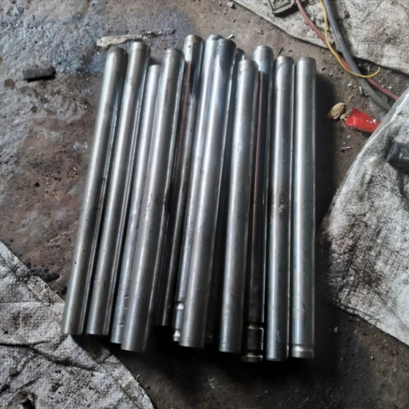 as pipa sekok shock depan metic bebek bekas, rusak dan baret copotan motor