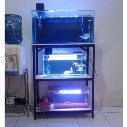 Rak aquarium P70cm L40cm T70cm 3 susun | rak serbaguna | rak custom | rak besi
