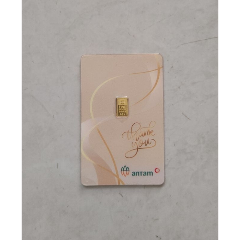 Logam Mulia Antam Series Thank You Pecahan 0.5 gram kadar 999.9