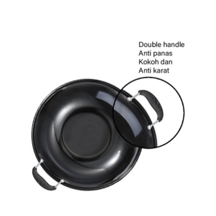 Wajan Enamel Anti Gores Anti Lengket 40 Cm