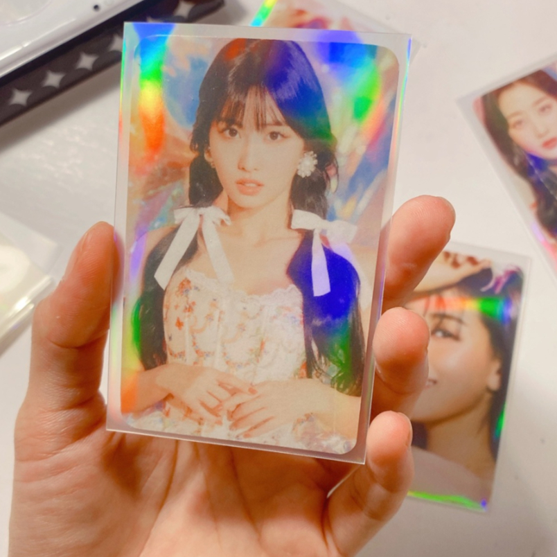 [10 Lembar] Hologram Inner Sleeve Photocard Polaroid 56 x 87 mm Pelindung Photocard KPOP Hard
