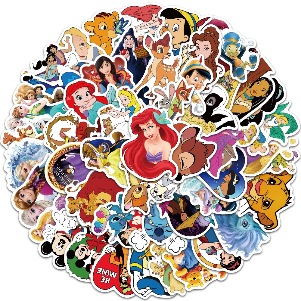 

COD✨50 GAYA LUCU Seri Koleksi Protagonis Disney stiker untuk Buku Tempel/Buku Harian/HP/Dekorasi Laptop/Sticker Helm Tahan Air Vinil/Stiker Tablet Ponsel stiker tahan air berperekat