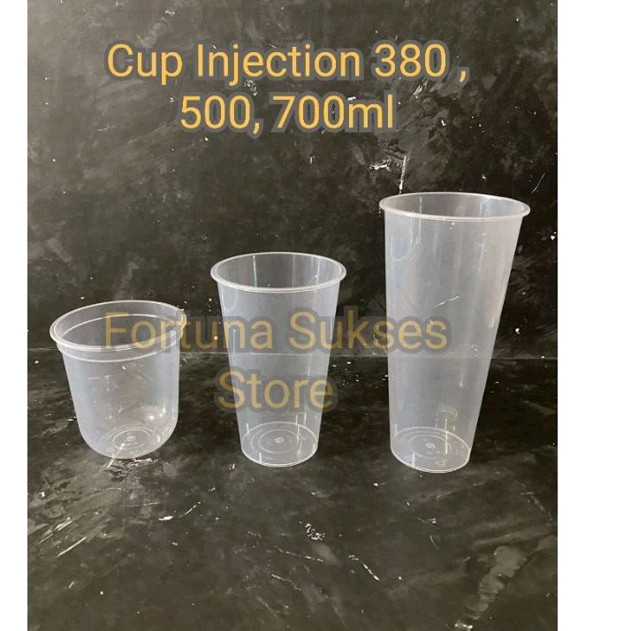 [ADA HARGA GROSIR] ISI 25PCS - Cup Injection 14oz 16oz 22oz - Thinwall Cup Injection 380ml 500ml 700