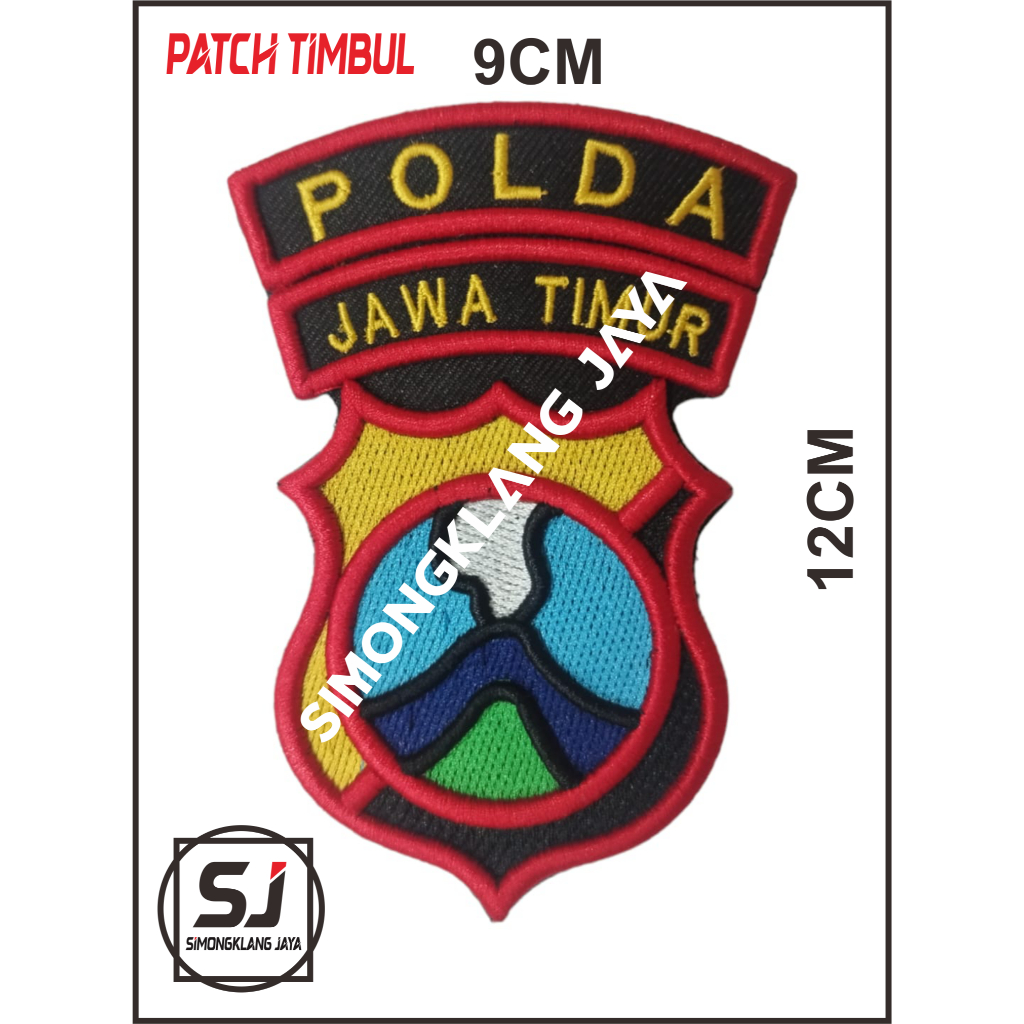 BADGE/EMBLEM BORDIR POLDA JATIM TIMBUL CUSTOM