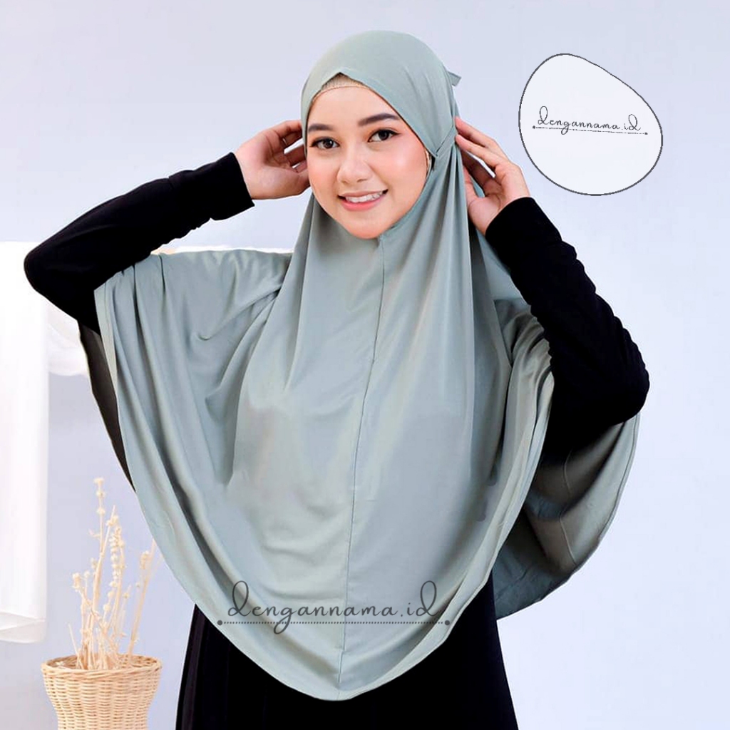 Jilbab Bergo Maryam Tali Instan Jersey Non Pad High Quality Ukuran XL