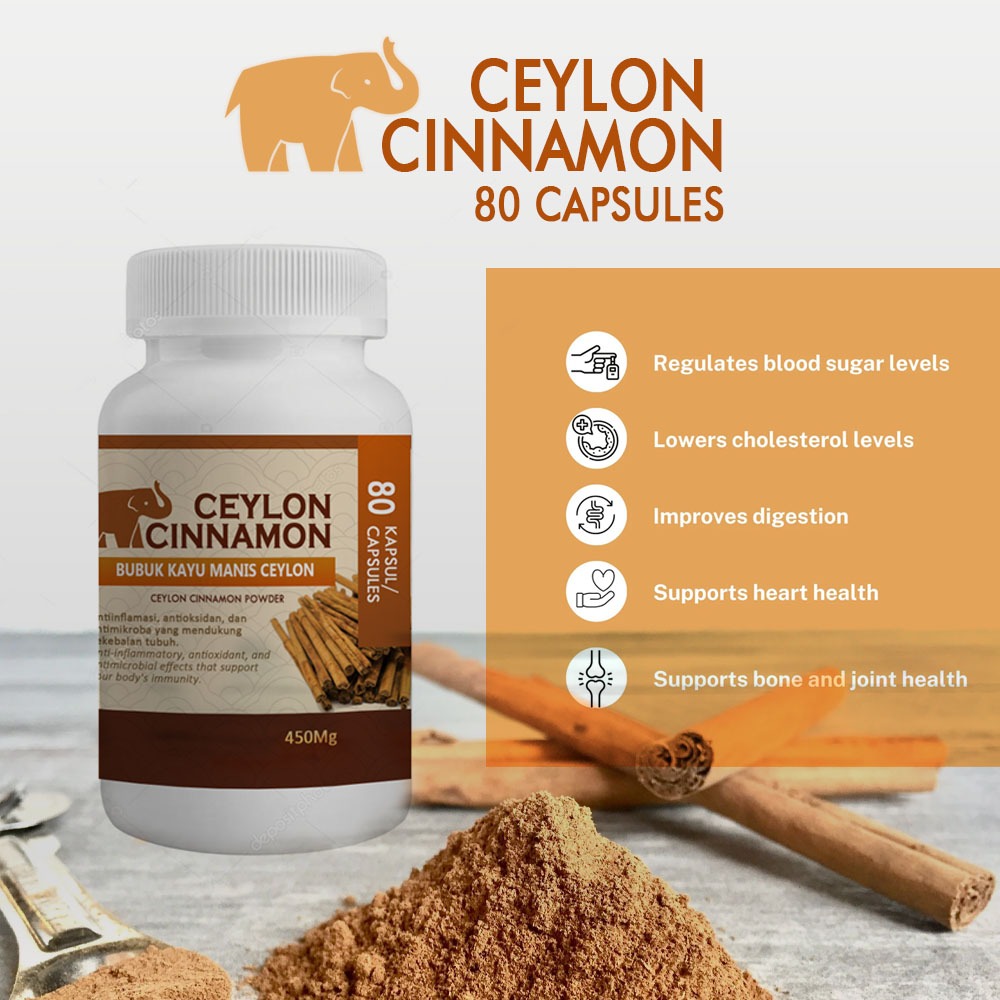 Ceylon Cinnamon Forestry 80 Caps Organic