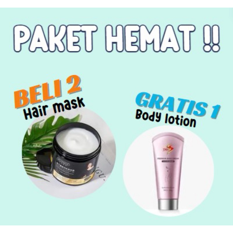 【COD】HUNMUI 500g caviar mewah pelembab dan evaporasi-free film memperbaiki kerusakan rambut dan meng