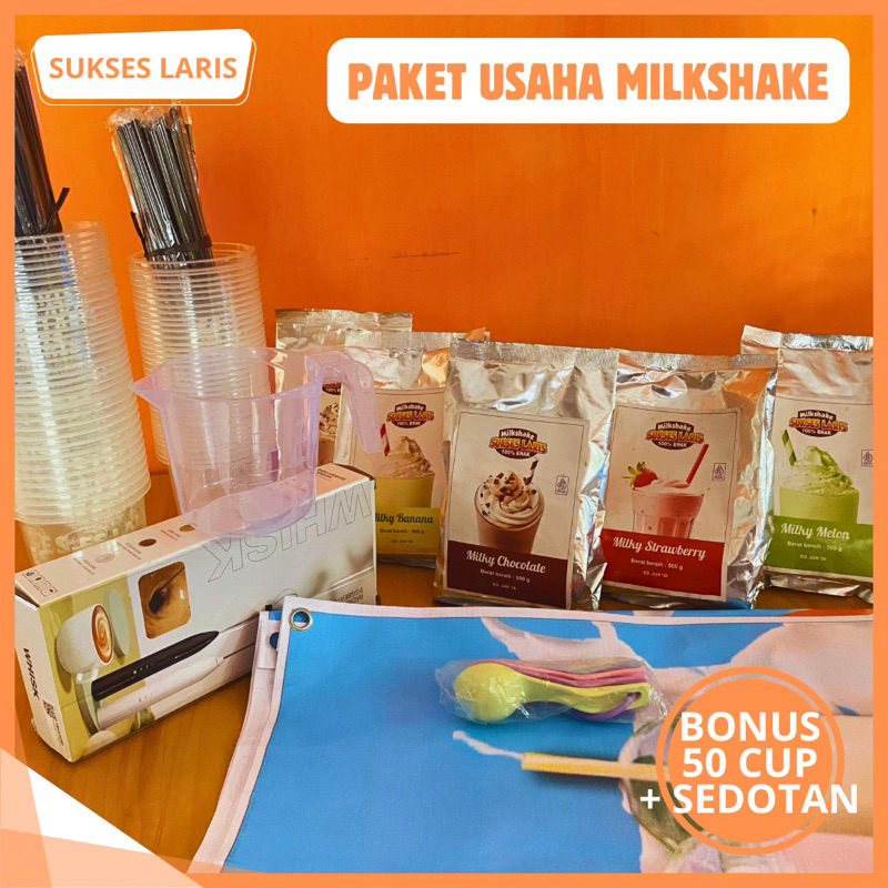 PAKET USAHA MILKSHAKE ALL VARIAN | PAKET USAHA MINUMAN SUSU KEKINIAN | PAKET USAHA SUSU KOCOK | PAKE