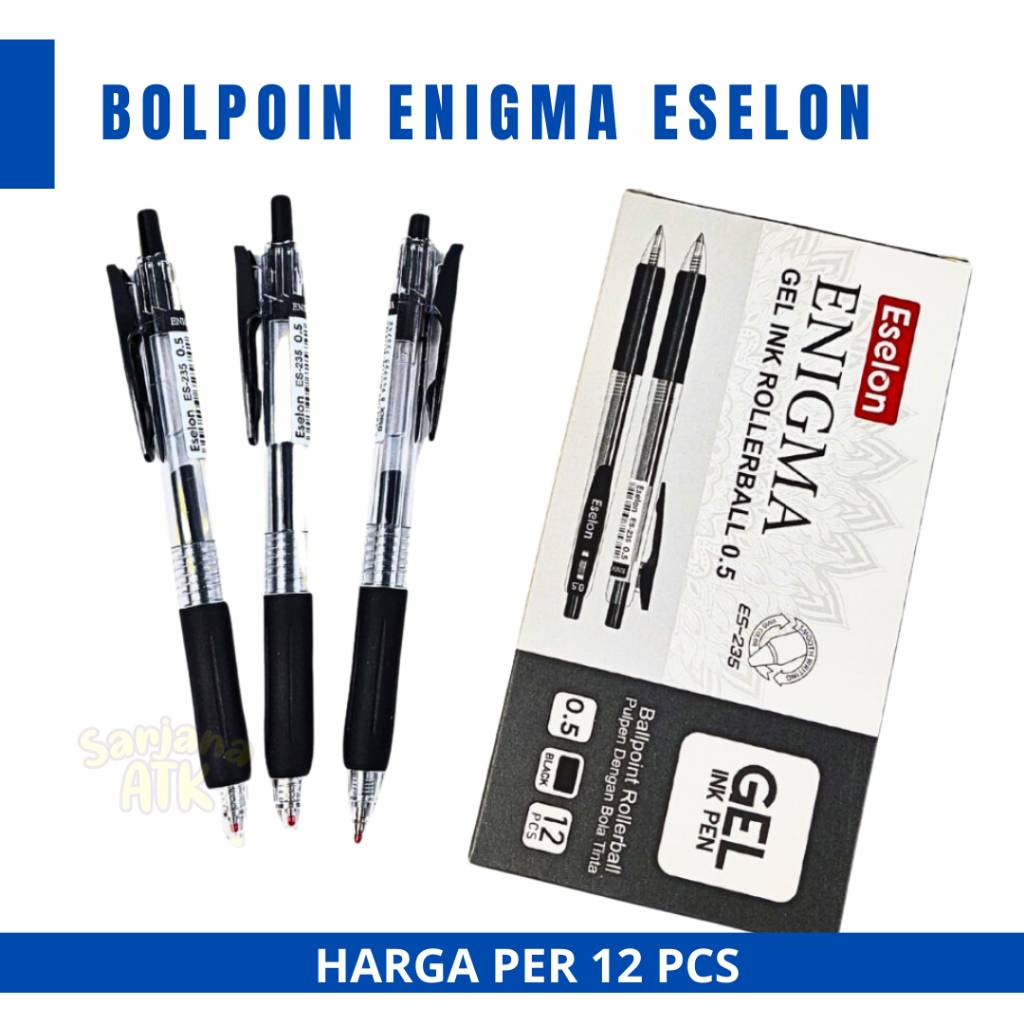 

(12 Pcs) Pulpen Eselon Enigma ES-235 / Ballpoint E-Gell Cetek 0.5mm