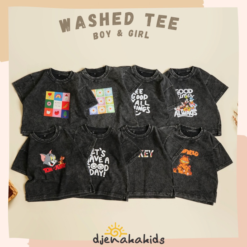 WASHED TEE - kaos anak oversized motif washed - kaos oversize anak