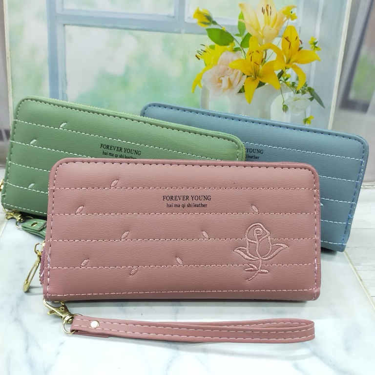 KODE E4S DOMPET PANJANG WANITA DOMPET RESLETING WANITA DOMPET FOREVER YOUNG DOMPET TIPIS WANITA