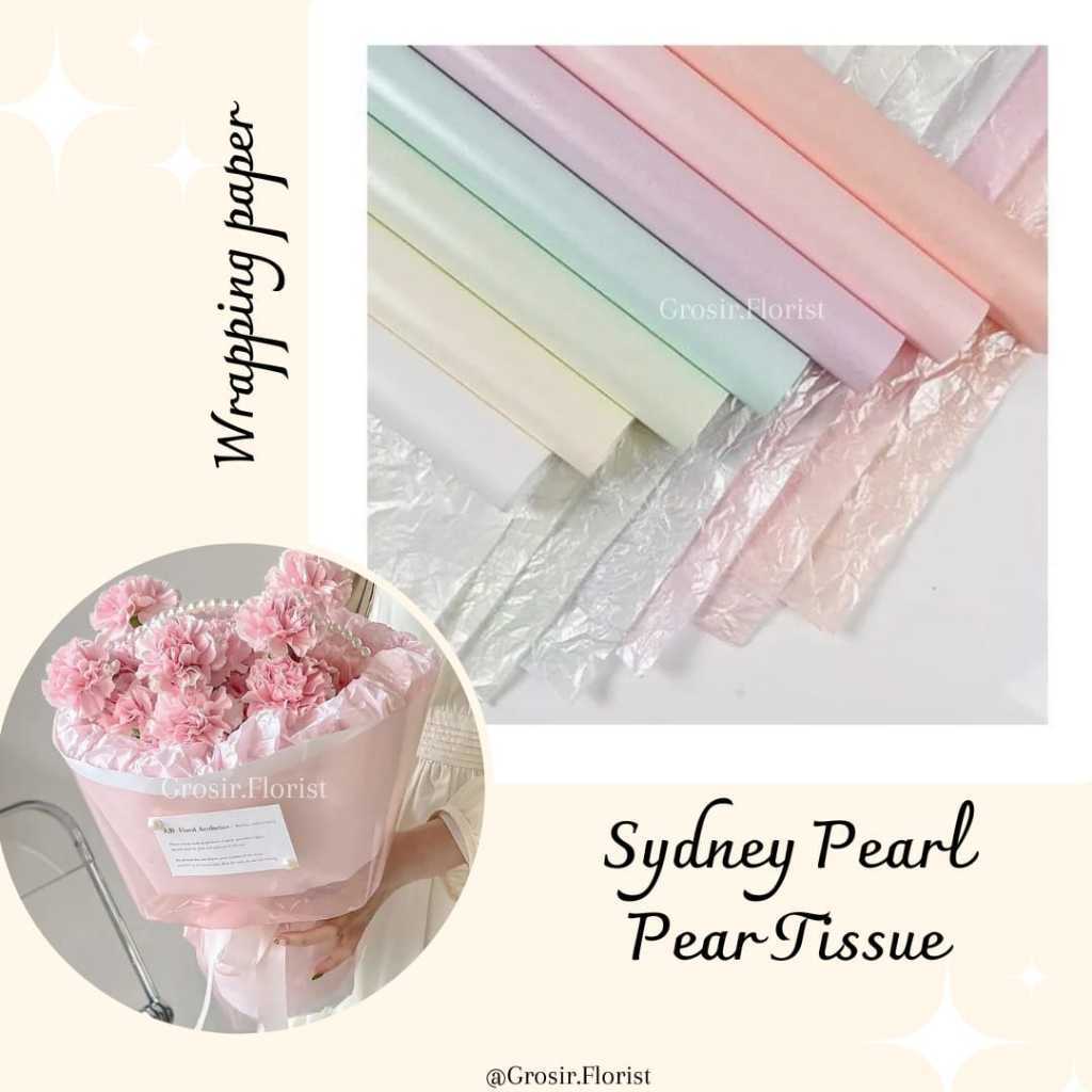 

kertas tisu korea sydney Flower Wrapping Pearl Pear Paper Sydney Tissue Waterproof Korean Pear Kertas Bunga Buket Florsit Wrapping
