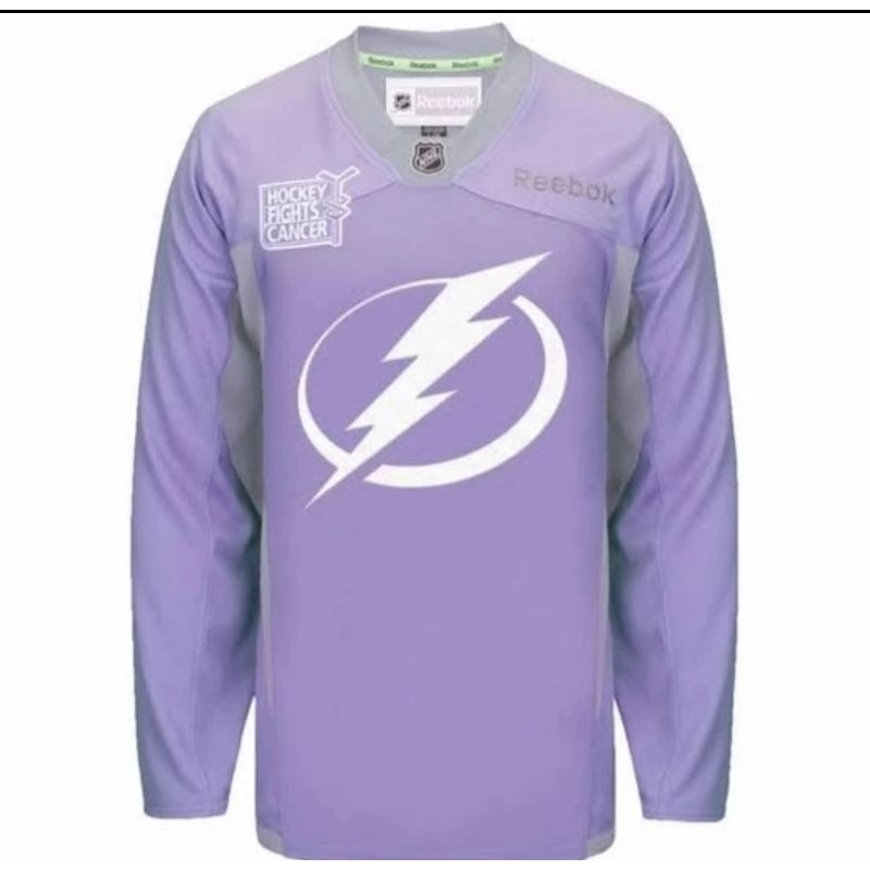 Jersey hockey Tampa Bay Lightning Reebok NHL Men's Hockey Fights Cancer Practice Jersey