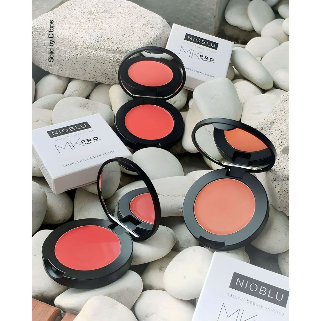 NIOBLU MKPRO VELVET CHEEK CREME BLUSH PLUM CREAM BLUSH CHERRY BLUSH ON CREAM PEACH JAFRA PEONY BLUSH