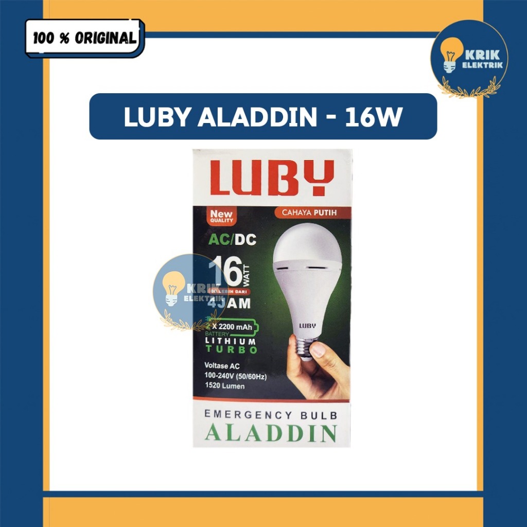 Lampu Led Emergency Luby Aladdin 16 watt