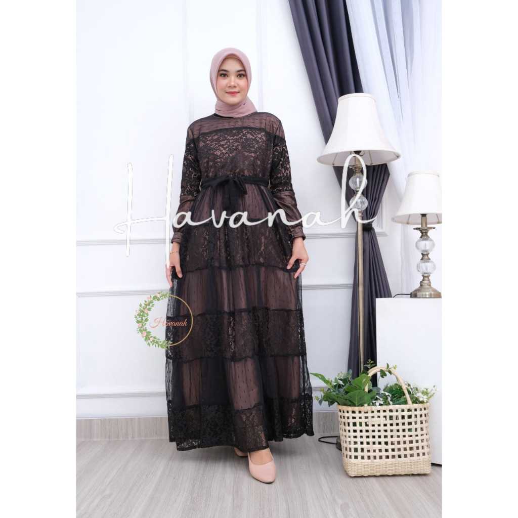 𝐁𝐔𝐓𝐈𝐊 𝐒𝐇𝐀𝐍𝐈𝐍𝐀 - NADHIRA DRESS NADIRA ASMIRANDAH DRESS GAKIS BRUKAT TILE DOTTY MEWAH BRIDESMAID FREE 
