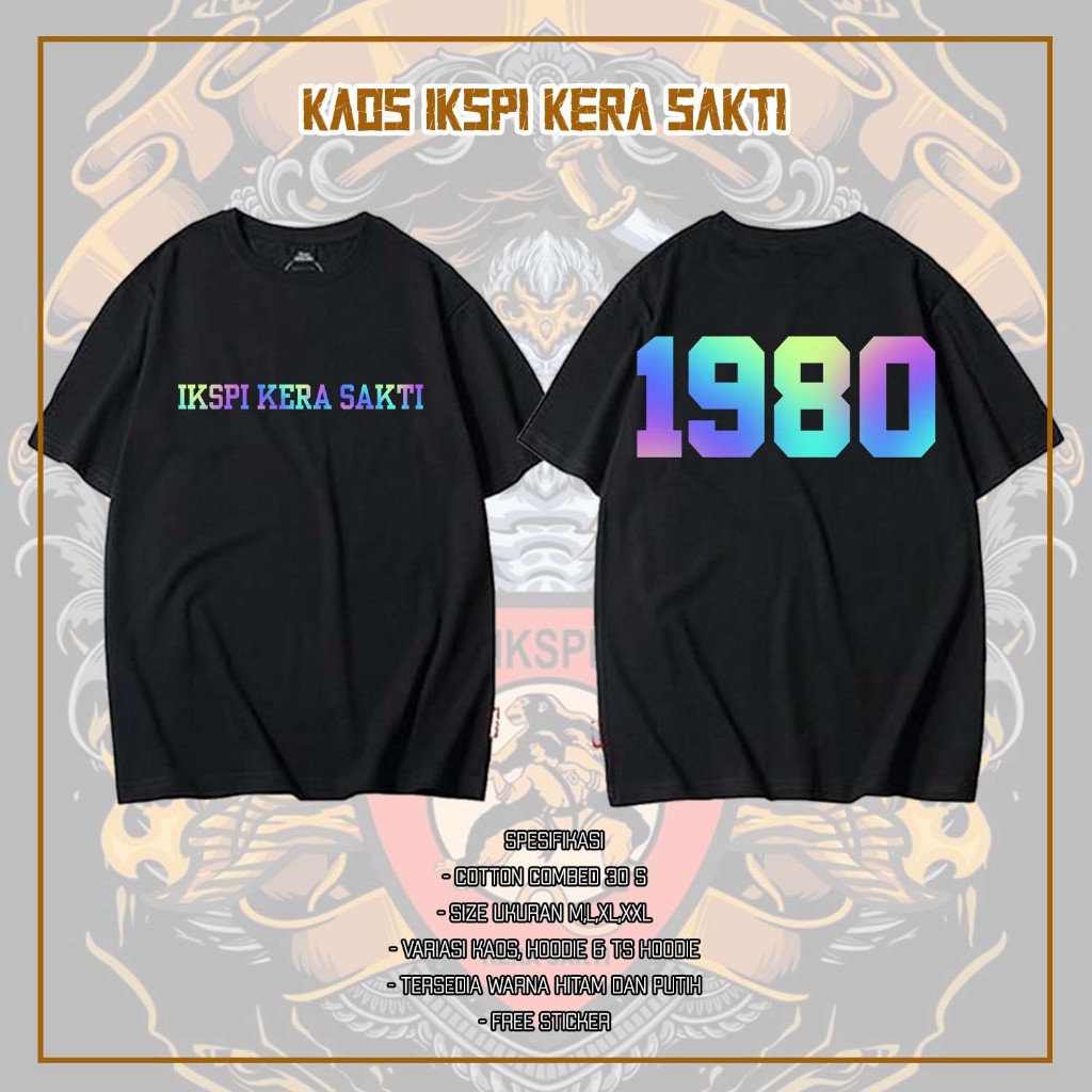 Kaos 1980 IKSPI Kera Sakti Rainbow Reflectif Simple
