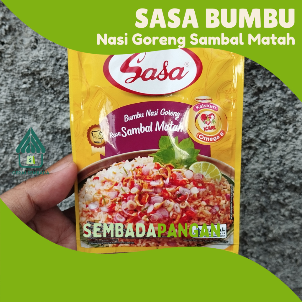 

Sasa Bumbu Nasi Goreng Rasa SAMBAL MATAH 20 g - GERAI SEMBADA