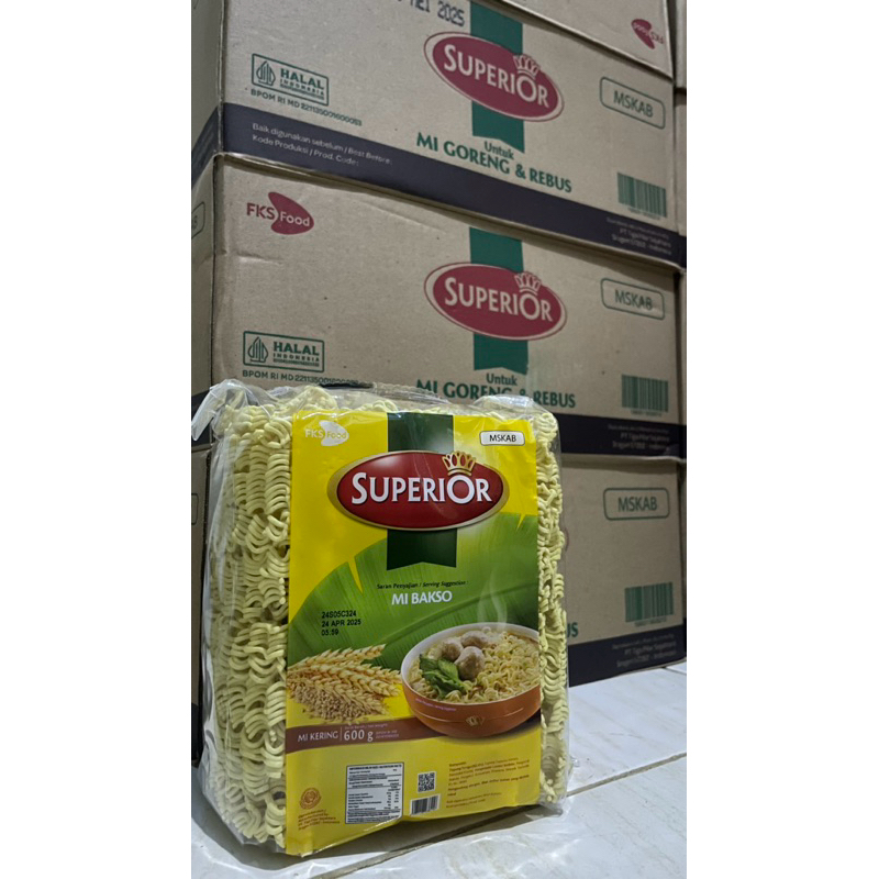 

Superior Mi Bakso 1 Dus isi @600gr x 6 pack