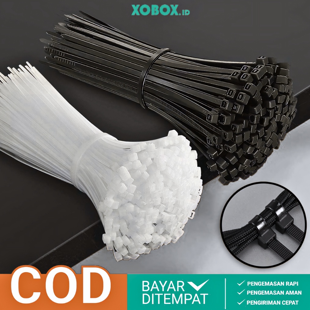 

PROMO MENARIK Kabel Ties Nylon 1Pcs Cable Tie Pengikat Kabel 1cm 9mm Serbaguna HM54 XOBOX