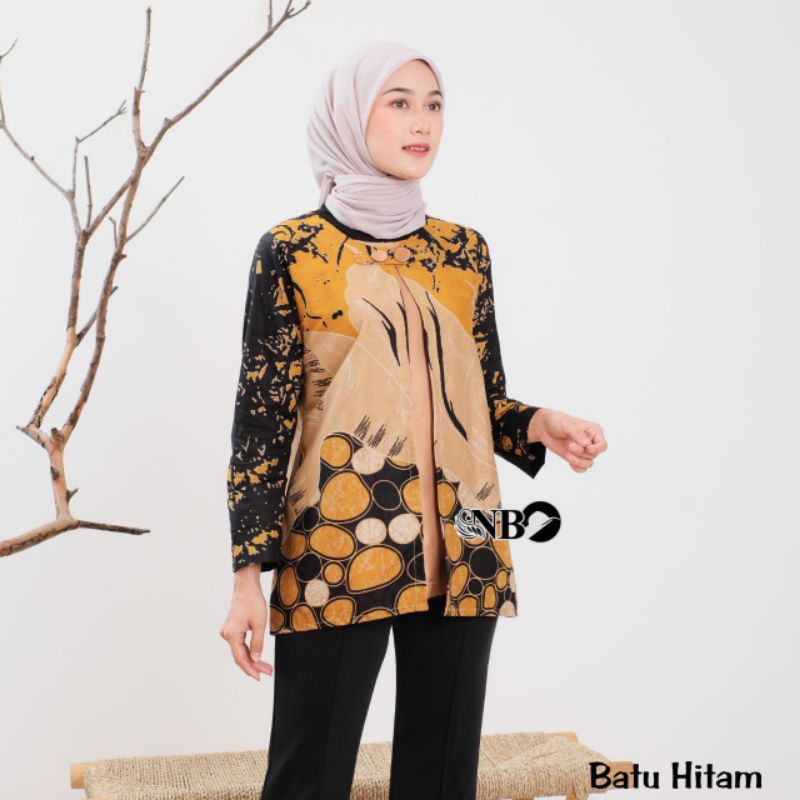 Baju Batik Blues Bolero wanita masa kini