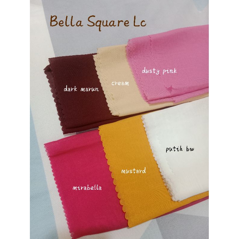 Jilbab Bella Square Lacer Cut / Jilbab Segiempat Bella